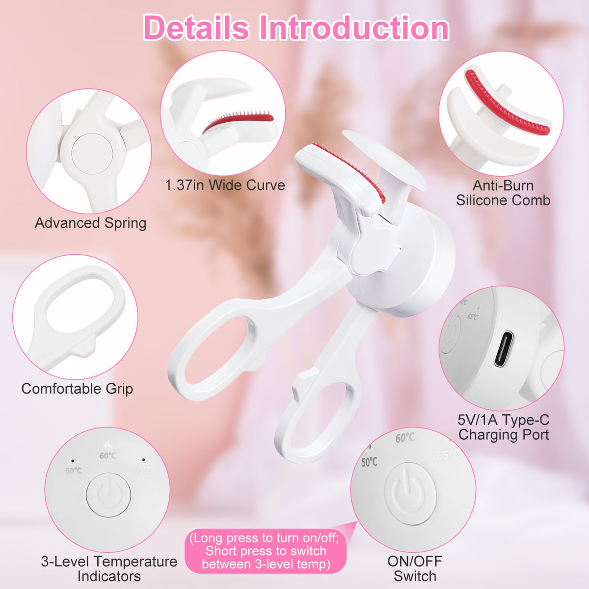 Lumopala Heated Eyelash Curler - product view 2