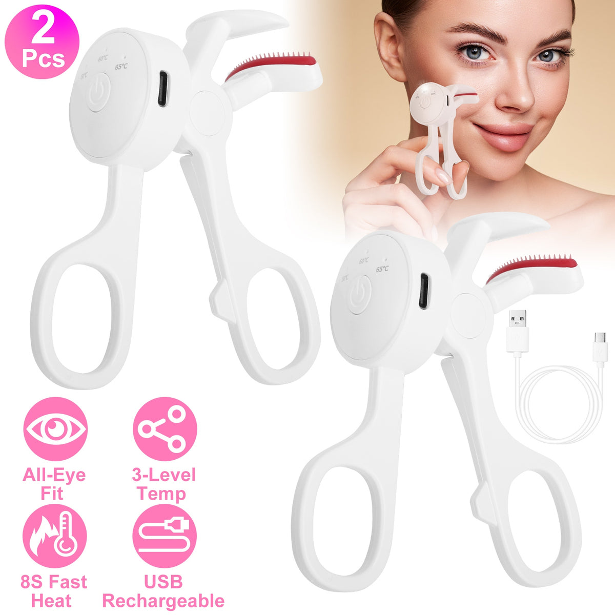 Lumopala Heated Eyelash Curler - product view 3