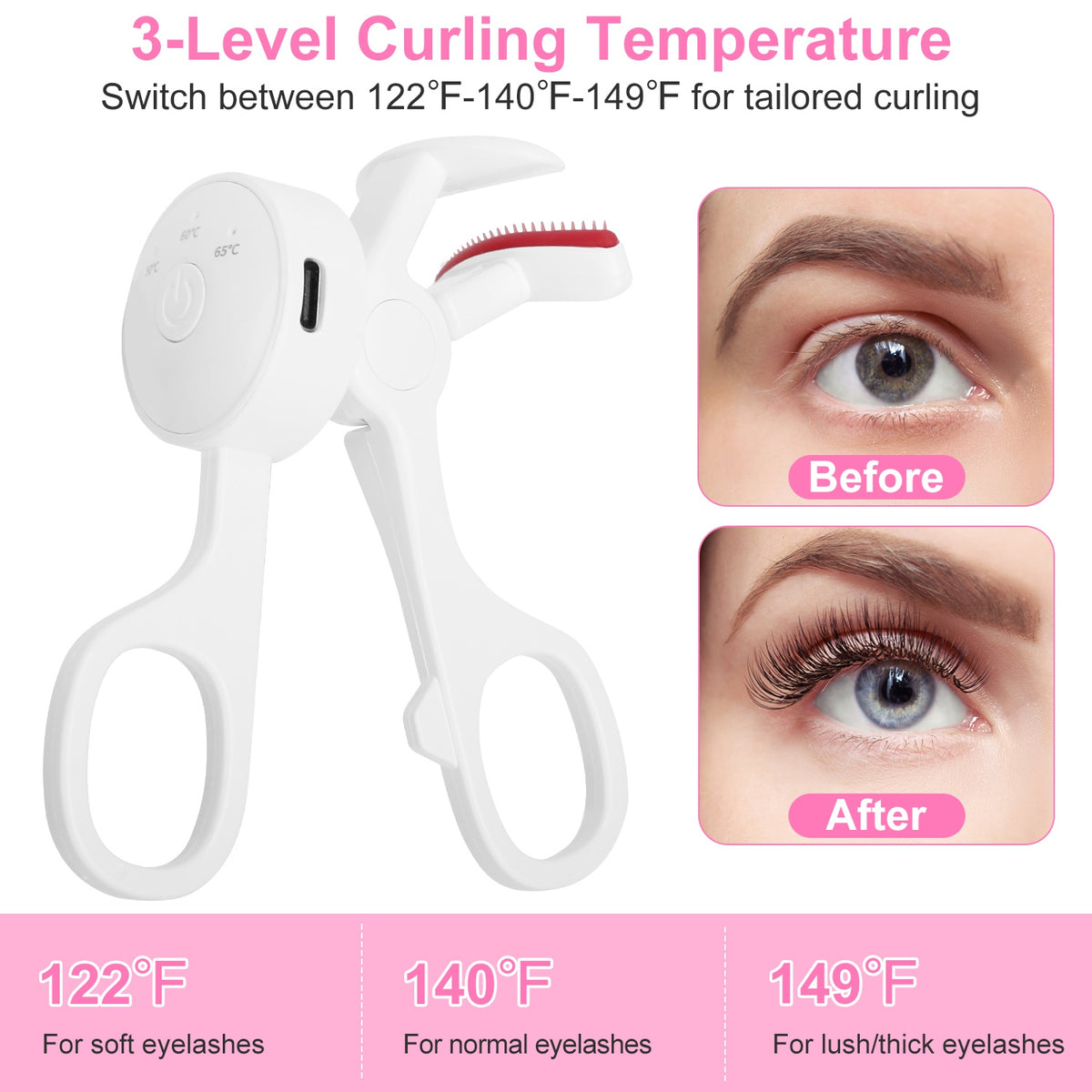 Lumopala Heated Eyelash Curler - product view 6
