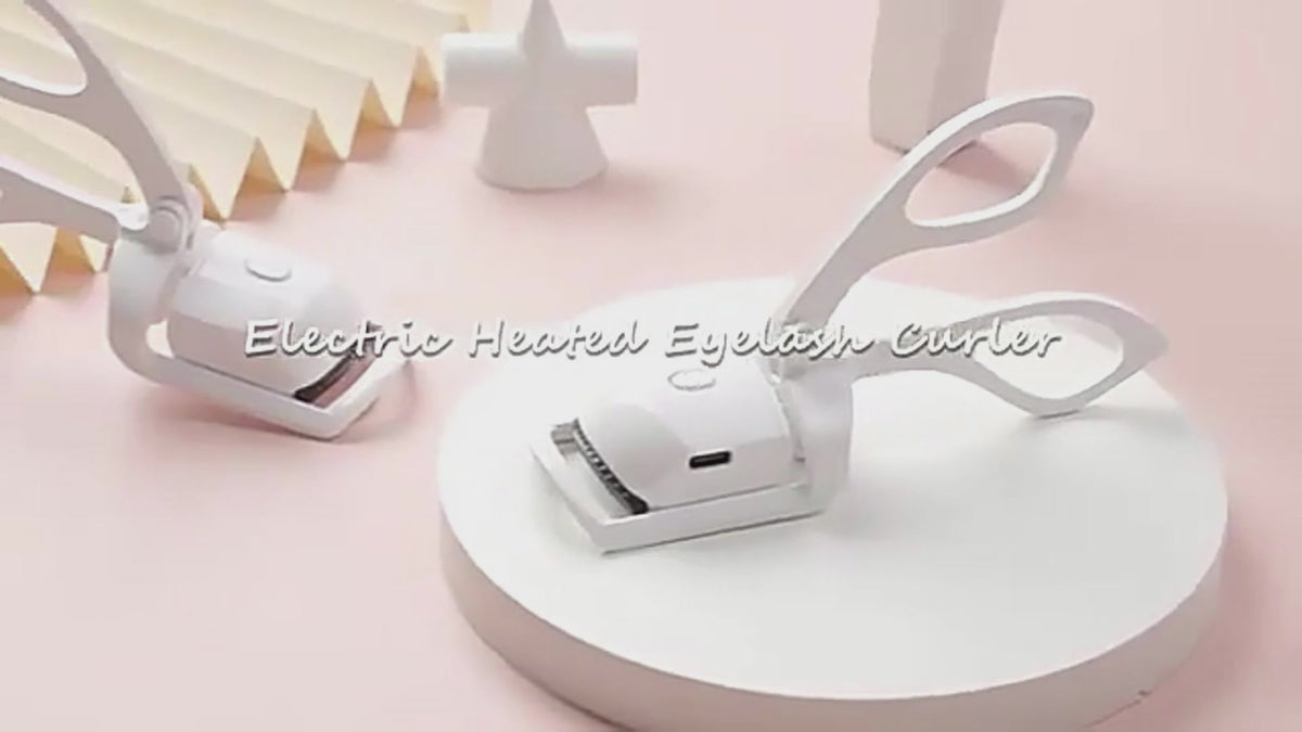Heated Eyelash Curler in use - gentle heated curl demonstration