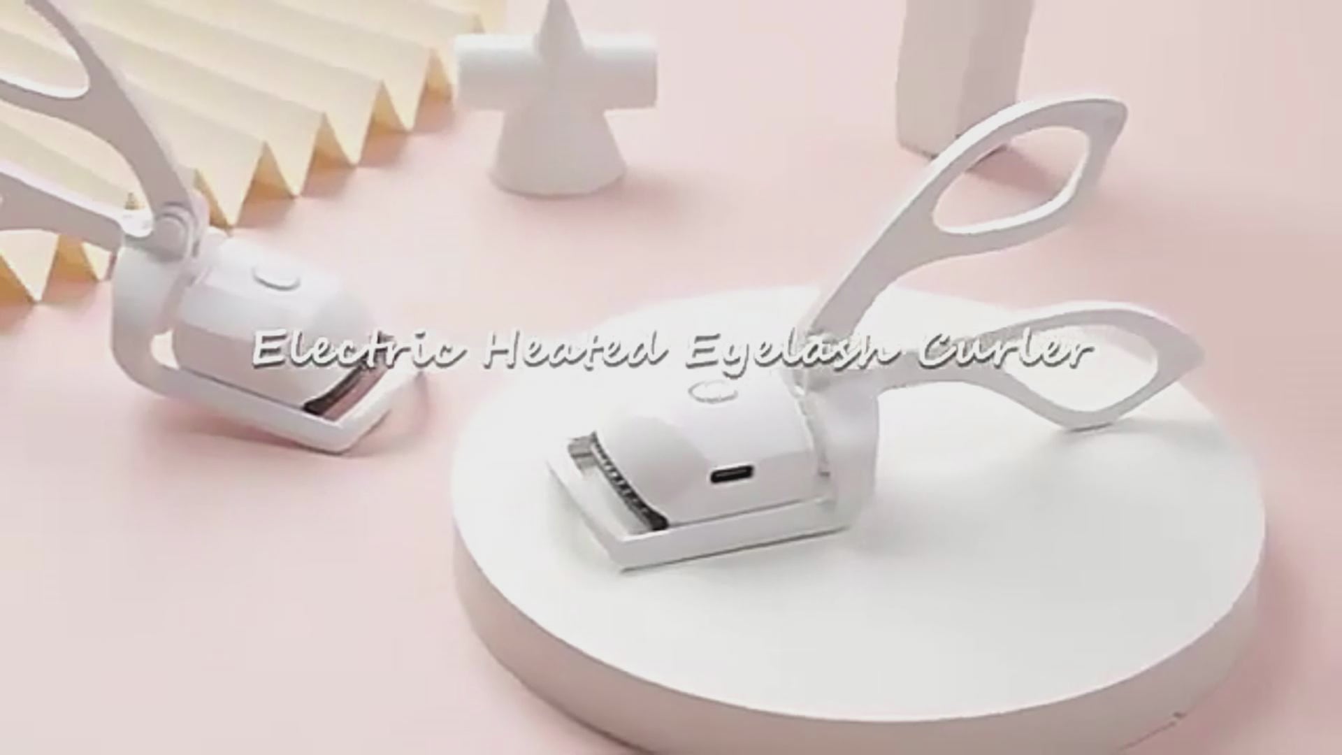 Heated Eyelash Curler in use - gentle heated curl demonstration